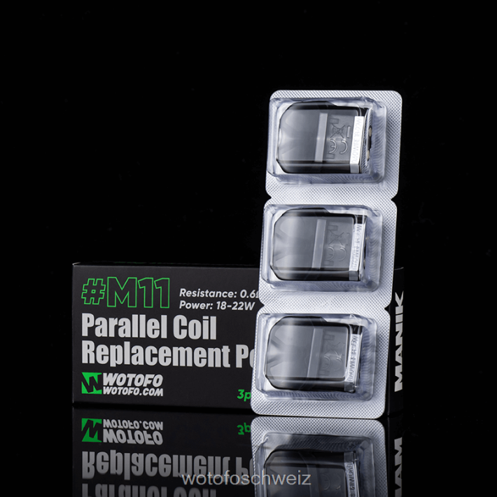 Wotofo MANIK Mini-Ersatzkapsel M11 Parallelspule eingebaut 3St FNVFZT57 Wotofo E-Zigarette