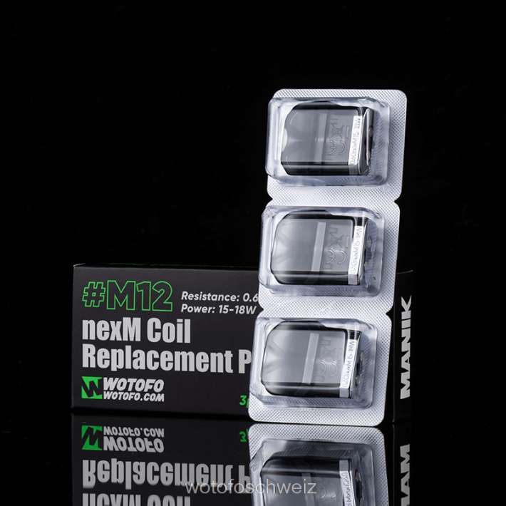Wotofo MANIK Mini-Ersatzkapsel M11 Parallelspule eingebaut 3St FNVFZT57 Wotofo E-Zigarette
