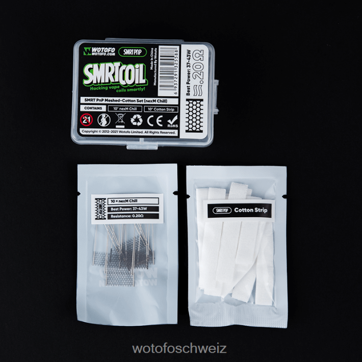 Wotofo SMRT PNP-Mesh-Baumwoll-Set nexmesh extrem FNVFZT340 Wotofo Disposable Vape