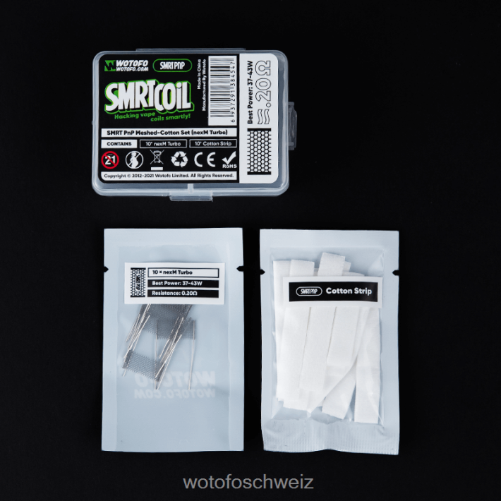 Wotofo SMRT PNP-Mesh-Baumwoll-Set nexmesh extrem FNVFZT340 Wotofo Disposable Vape