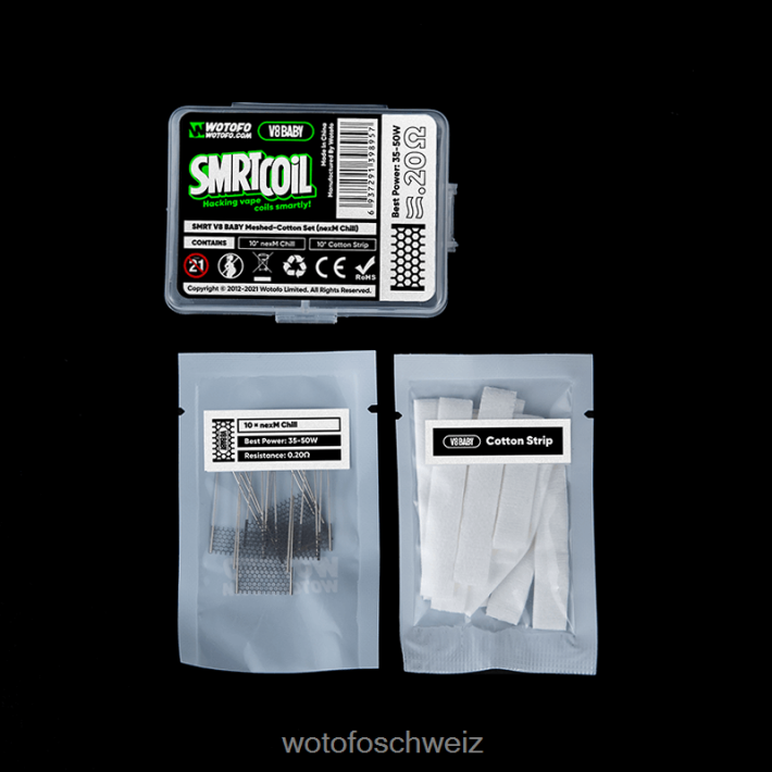 Wotofo SMRT v8 Baby-Mesh-Baumwoll-Set Nexmesh-Turbo FNVFZT368 Wotofo Vape Review