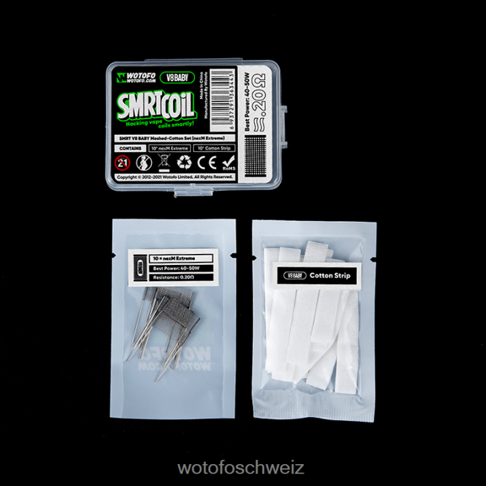Wotofo SMRT v8 Baby-Mesh-Baumwoll-Set Nexmesh-Turbo FNVFZT368 Wotofo Vape Review