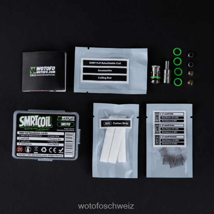 Wotofo SMRT wiederaufbaubarer Spulensatz smrt v8 Baby-Set FNVFZT341 Wotofo Schweiz