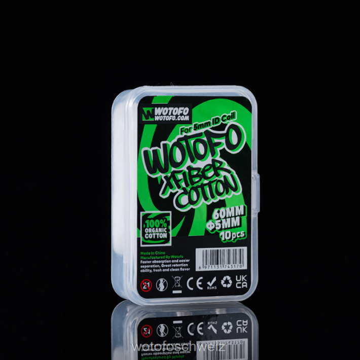 Wotofo Xfaser-Baumwolle für ID-Spule 5 mm dick, 10 Stück FNVFZT348 Wotofo Vape Review