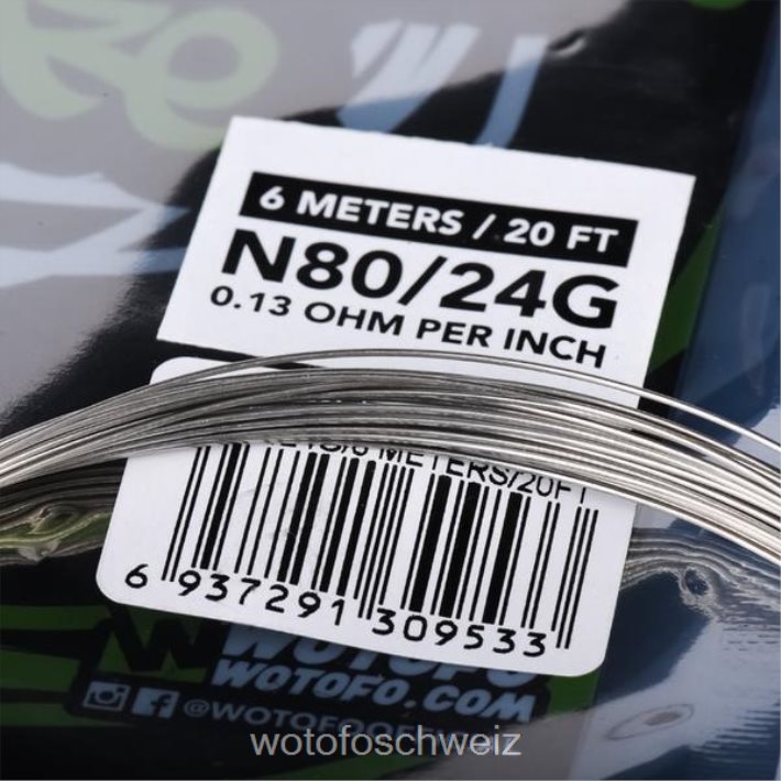 Wotofo vorgefertigte Drahtspule Ni80-Wettkampfdraht – 24 g FNVFZT361 Wotofo Schweiz
