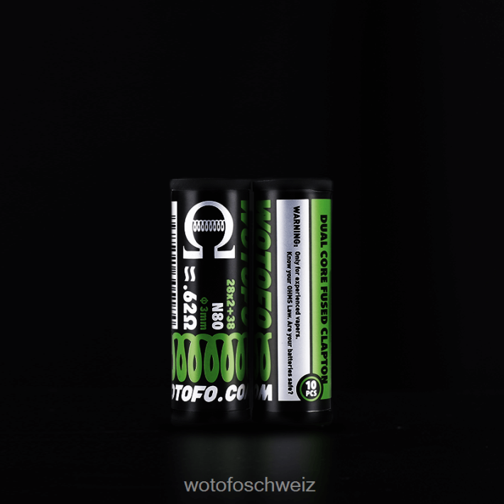 Wotofo vorgefertigte Spulen Dual Core Fused Clapton 0,62 Ohm 10 Stück FNVFZT327 Wotofo E-Zigarette